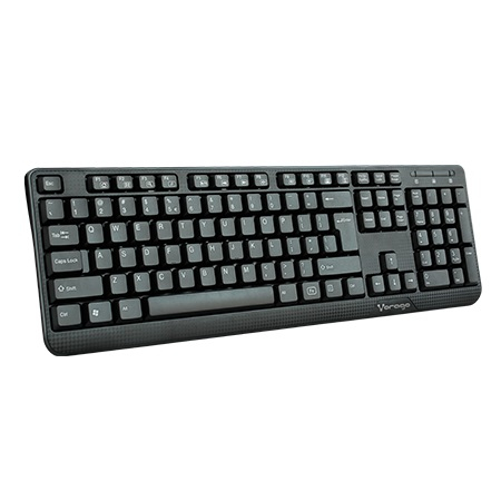 Teclado Vorago KB-102, Cable 1.50m USB 2.0, Negro