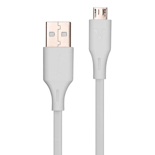 Miniatura 2 de Cable Vorago USB-A a Micro USB 1 m, Blanco