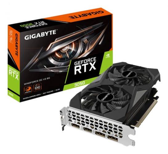 Tarjeta de Video GIGABYTE NVIDIA GeForce RTX 3050 WINDFORCE OC V2, 6 GB, 96 Bit, GDDR6, PCI Express 4.0