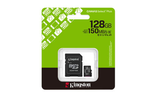 Miniatura 2 de Memoria Micro SD Kingston 128GB, Technology Canvas Select Plus Gen3, Velocidad 150 MB/s, Clase 10