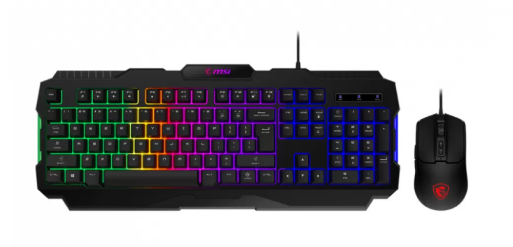Kit De Teclado Y Mouse Msi FORGE GK100 COMBO, Alambrico, USB 2.0, 1.5M, Negro
