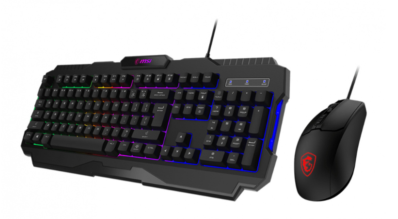 Miniatura 2 de Kit De Teclado Y Mouse Msi FORGE GK100 COMBO, Alambrico, USB 2.0, 1.5M, Negro