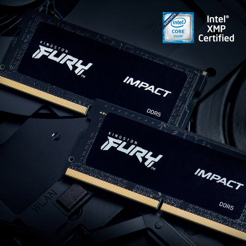 Miniatura 2 de Memoria Ram Kingston Fury Impact Black, SO-DIMM, 8GB, DDR5, 4800MHz, CL38, 262-pin, XMP