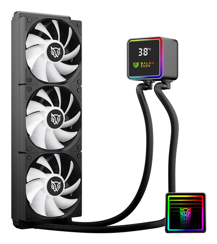 Miniatura 2 de Sistema De Enfriamiento Liquido Balam Rush Cryo Prism 360, 360mm, hasta 1800RPM, LCD Temperatura, Negro