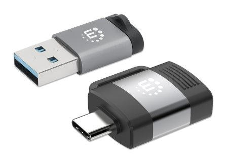 Miniatura 5 de Kit de Adaptadores Manhattan USB-C a USB-A y USB-A a USB-C, Negro/Gris