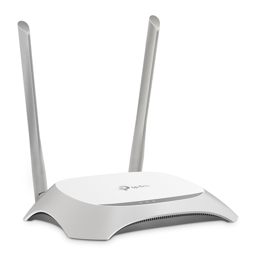 Router Inalámbrico TP-Link TL-WR840N 2 ant., Wi-Fi 4 (802.11n), 4 RJ-45, 300 Mbit/s, Gris, Blanco