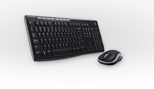 Miniatura 2 de Teclado Inalámbrico Logitech MK270 Español, Tamaño completo (100%), 10 m, Teclado numérico, Negro