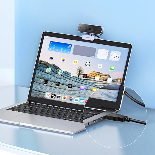 Miniatura 2 de Camara WEB Ugreen FHD 1080p, Microfono, USB, Cancelacion de Ruido, Gris