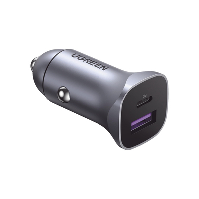 Cargador Ugreen 40858 12 - 24 V, Universal, Auto, 1USB-C, Carga rápida, 30 W, Aluminio