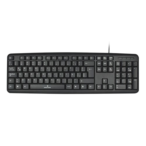 Teclado Perfect Choice PC-201038 Inglés, Alámbrico, USB, Interruptor de membrana, Negro