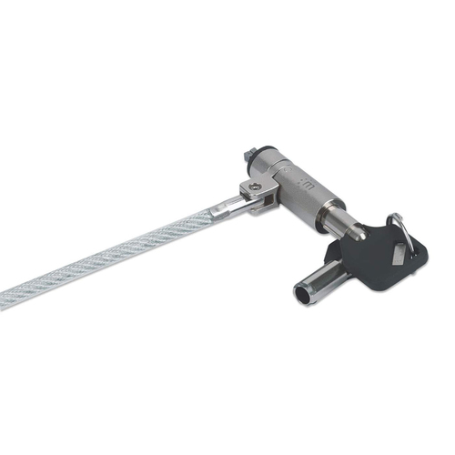 Miniatura 3 de Cable antirrobo Manhattan Candado de Seguridad Wedge N17 para Portátiles Kensington, Llave, 2 m, Acero, Metálico