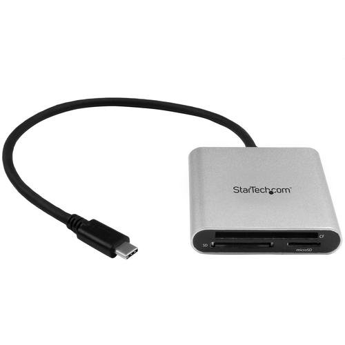 Lector de Memorias StarTech.com Transferencia 5000 Mbit/s, CF, MMC, MicroSD (TransFlash), MicroSDHC, MicroSDXC, SD, SDHC, SDXC, Color Negro, Plata