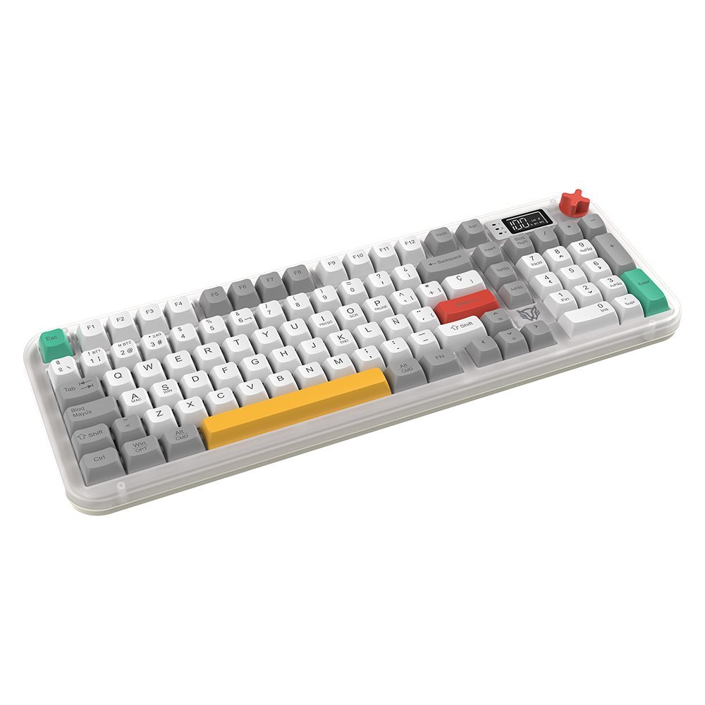 Miniatura 3 de Teclado Gamer Balam Rush Warstrike Frost KG500FI RGB, Membrana, Inalambrico, Bluetooth, Pantalla, Blanco