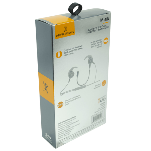 Miniatura 2 de Audífonos Perfect Choice PC-116417 Gancho de oreja, Alámbrico, USB, Blanco