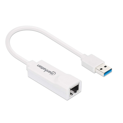 Miniatura 5 de Tarjetas de red Manhattan USB, RJ-45 1, 1000 Mbit/s, Alámbrico, Blanco