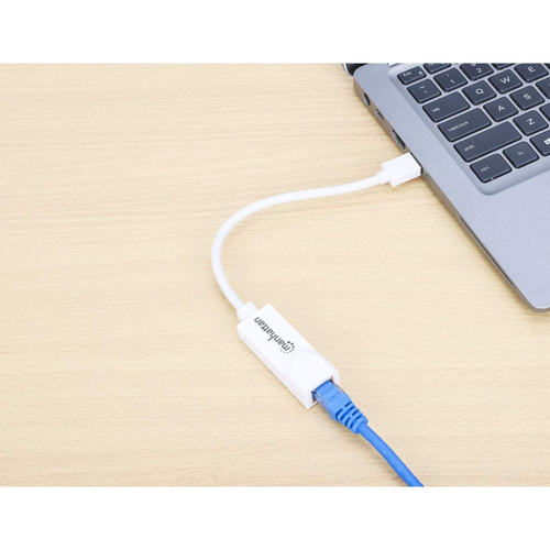 Miniatura 2 de Tarjetas de red Manhattan USB, RJ-45 1, 1000 Mbit/s, Alámbrico, Blanco