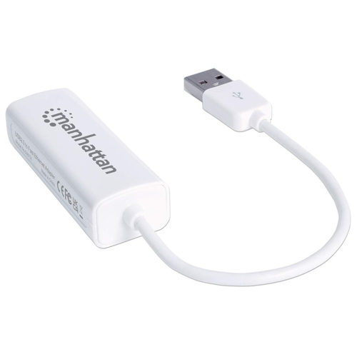 Miniatura 2 de Tarjetas de red Manhattan USB, RJ-45 1, 100 Mbit/s, Alámbrico, Blanco