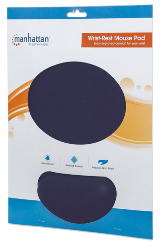 Miniatura 2 de Mousepad Manhattan Mouse Pad con Descansa Muñecas Apoya muñecas, 203 mm, 241.2 mm, Azul