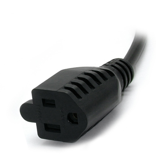 Miniatura 3 de Cables de poder StarTech.com Macho, Hembra 125 V, 0.3 m, Negro