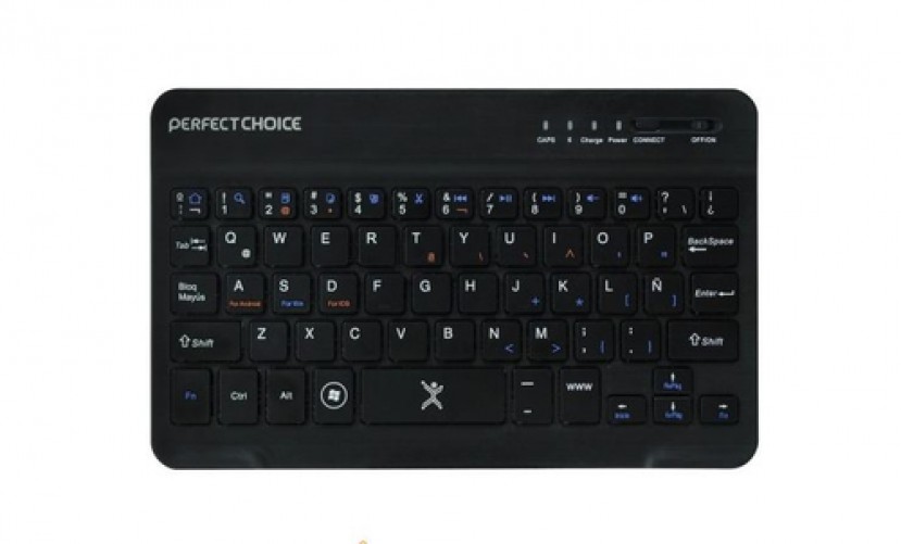Teclado Inalámbrico Perfect Choice PC-200932 Bluetooth, 10 m, Negro