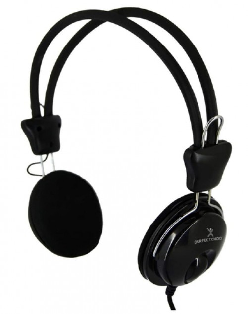 Audífonos Perfect Choice PC-113171 Diadema, Alámbrico, 3.5 mm, Negro