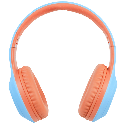 Audífonos Perfect Choice PC-117018 Diadema, Inalámbrico, Bluetooth, Azul, Naranja