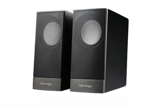 Bocinas estereo Vorago SPK-106, Alimentacion Usb, Plug 3.5mm, Control De Volumen, Negro