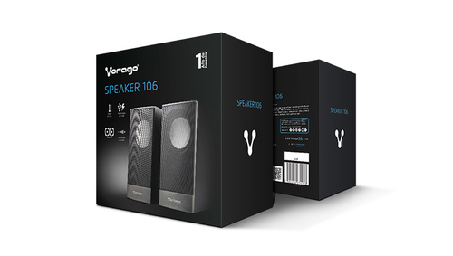 Miniatura 3 de Bocinas estereo Vorago SPK-106, Alimentacion Usb, Plug 3.5mm, Control De Volumen, Negro