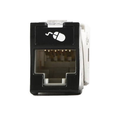 Conector Siemon U5-H01NS Tipo de construcción Plano, Conector 1 RJ-45, Categoría Cat5e, Blindaje de cable U/UTP (UTP), Color Negro