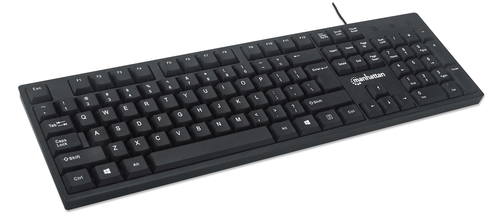 Miniatura 5 de Teclado Manhattan 179324 Alámbrico, USB, Interruptor mecánico, Negro
