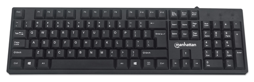 Miniatura 4 de Teclado Manhattan 179324 Alámbrico, USB, Interruptor mecánico, Negro