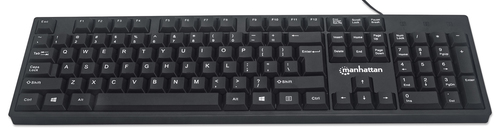 Miniatura 3 de Teclado Manhattan 179324 Alámbrico, USB, Interruptor mecánico, Negro