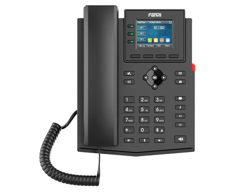 Teléfono Ip Fanvil X303P Terminal con conexión por cable, PoE, 4 líneas, Negro