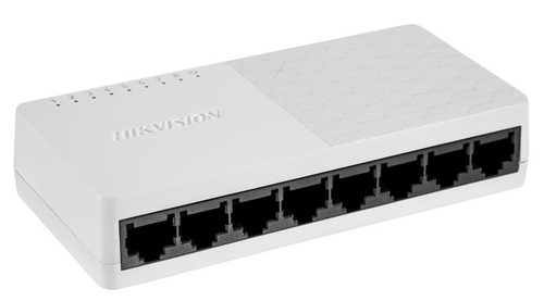 Switch Hikvision DS-3E0108D-O RJ-45 8, Fast Ethernet (10/100), Negro, Blanco
