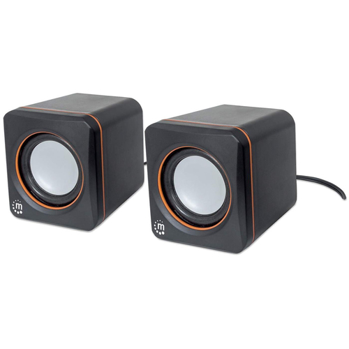 Bocinas Manhattan Sistema de Altavoces, Serie 2600 2.0, USB, 3.5 mm, Alámbrico, PC, Negro