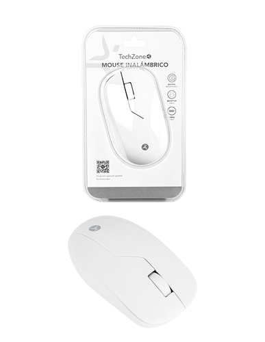Miniatura 5 de Mouse TechZone TZACMOI49 3 Botones, 1200 DPI, RF inalámbrico, 10 m, Blanco