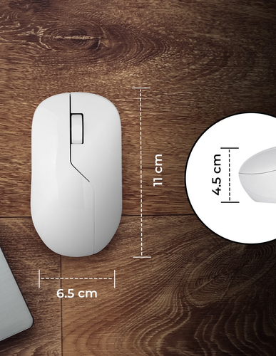 Miniatura 2 de Mouse TechZone TZACMOI49 3 Botones, 1200 DPI, RF inalámbrico, 10 m, Blanco