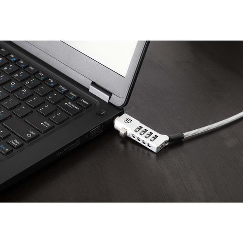 Miniatura 3 de Cable antirrobo Manhattan 440301 Kensington, Nano, Noble, Cerradura con combinación, 1.8 m, Carbono, Cloruro de polivinilo (PVC), Acero, Plata