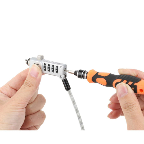 Miniatura 2 de Cable antirrobo Manhattan 440301 Kensington, Nano, Noble, Cerradura con combinación, 1.8 m, Carbono, Cloruro de polivinilo (PVC), Acero, Plata