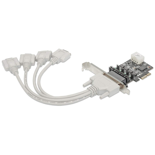 Miniatura 2 de Tarjeta Manhattan Tarjeta Serial PCI Express de 4 puertos PCIe, VGA