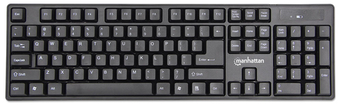 Miniatura 3 de Teclado Inalámbrico Manhattan 178990 Tamaño completo (100%), 7.5 m, Teclado numérico, Negro