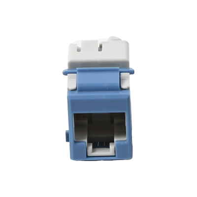 Conector Siemon U5-K06NS Tipo de construcción Plano, Conector 1 RJ-45, Conector 2 110 bloques, Categoría Cat5e, Blindaje de cable U/UTP (UTP), Material Termoplástico, Certificación RoHS, Color Azul