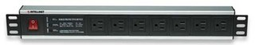 Miniatura 3 de Supresor de picos Intellinet 120 V, 3500 W, 7 contactos, Negro