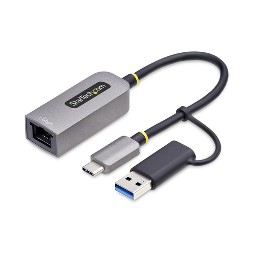 Tarjetas de red StarTech.com USB Type-A/USB Type-C, RJ-45 1, 5000 Mbit/s, Alámbrico, Gris