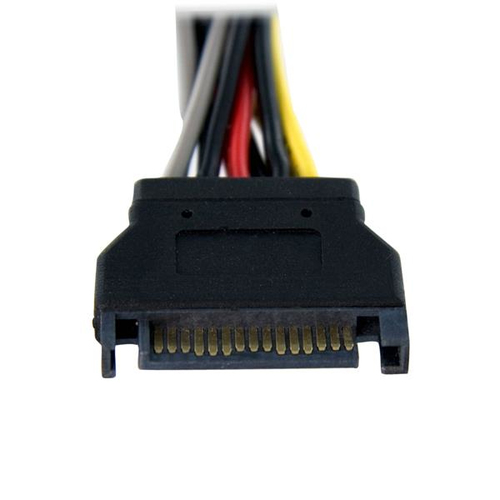 Miniatura 5 de Cable de poder StarTech.com SATA 15 puntas, 2 x SATA 15-pines, 0.15 m, Negro