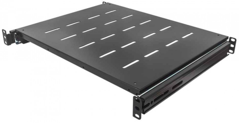 Charola Intellinet Charola deslizable, 1U, 19" Tipo Repisa de estante, Color Negro, Material Acero, Peso Max. 35 kg, Capacidad del rack 1U
