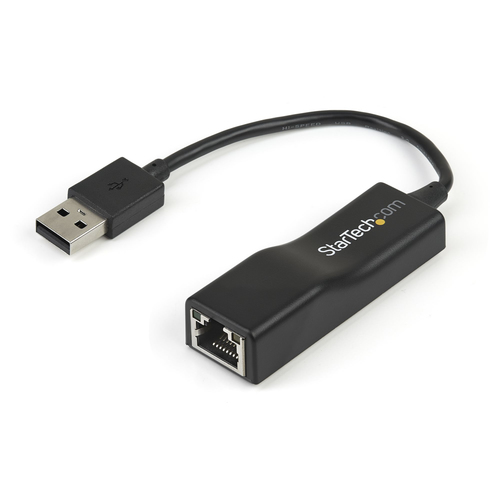 Tarjetas de red StarTech.com USB, RJ-45 1, 200 Mbit/s, Alámbrico, Negro