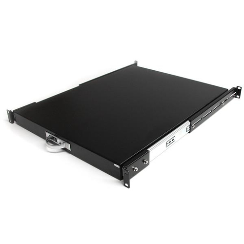 Charola StarTech.com Tipo Estantería ajustable, Color Negro, Material Acero, Peso Max. 25 kg, Kit de montaje Si, Tornillos incluidos Si, Capacidad del rack 1U