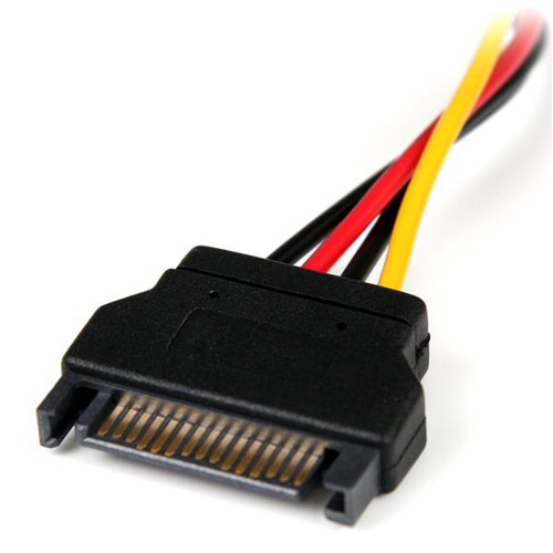 Miniatura 4 de Cable de poder StarTech.com Molex (4 puntas), SATA 15 puntas, 0.1524 m, Negro, Rojo, Amarillo