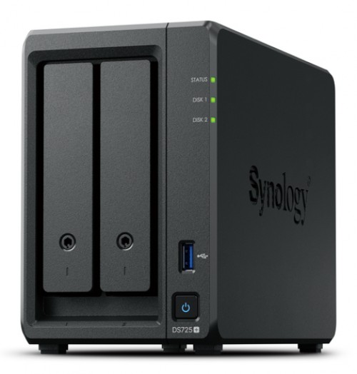 NAS Synology DiskStation DS725+ R1600, 2.6 GHz, 0 TB, bahías 7